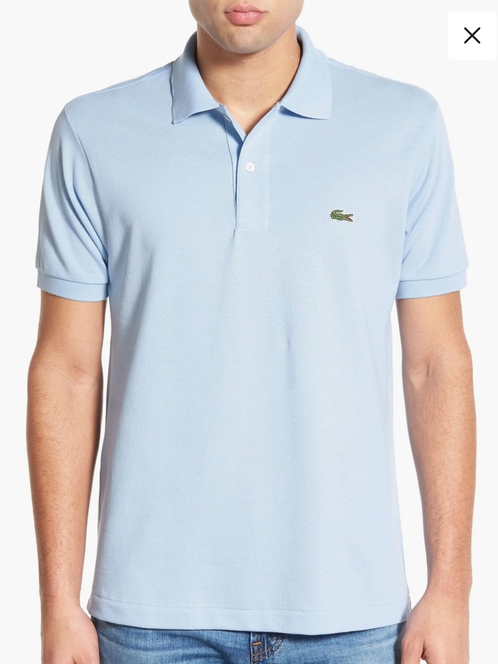 Lacoste 100% Cotton Polo Shirt Size S Blue Rill Logo Elegant Classic Preppy Golf